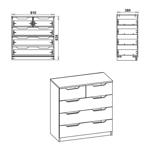 Комод Компанит 2+3М Комод Компанит 2+3М