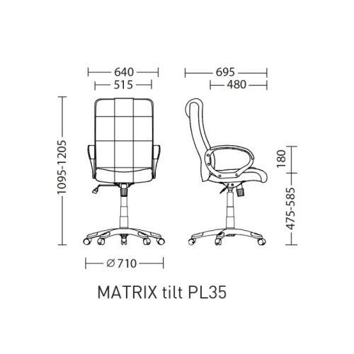 Офісне крісло MATRIX Tilt PL35 Nowy Styl