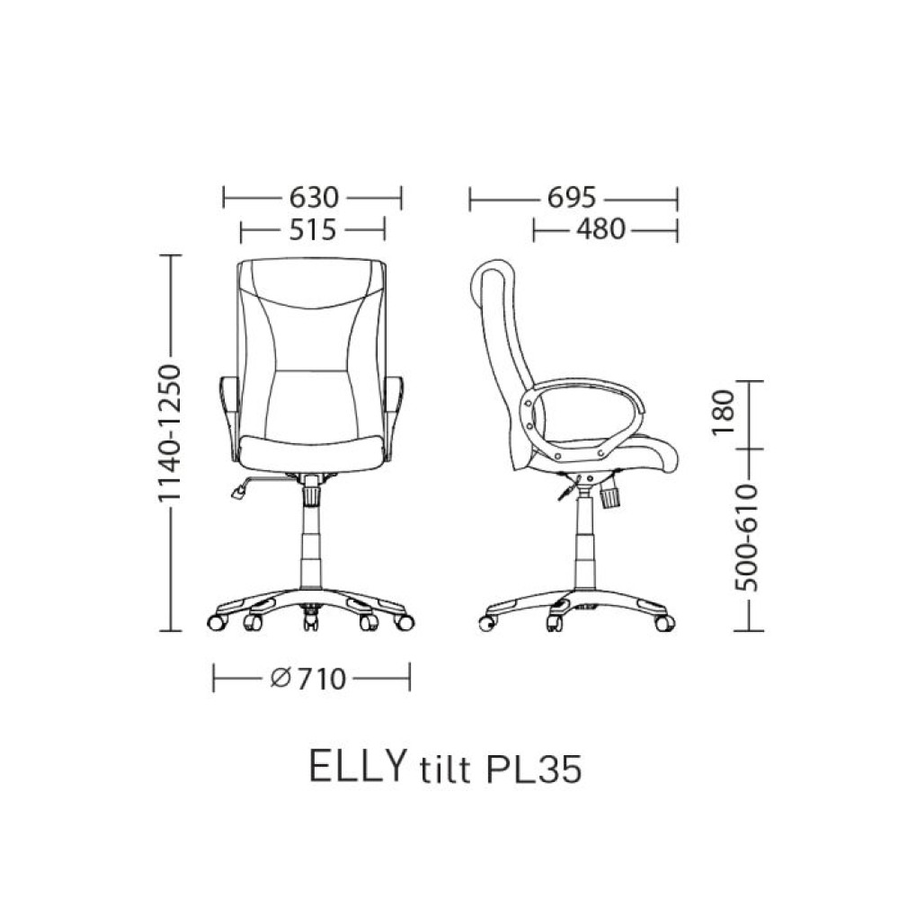 Офісне крісло ELLY Tilt PL35 Nowy Styl