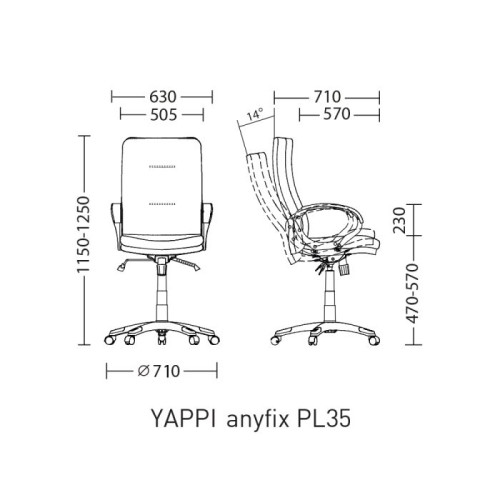 Офисное кресло YAPPI Anyfix PL35 Nowy Styl Офисное кресло YAPPI Anyfix PL35 Nowy Styl