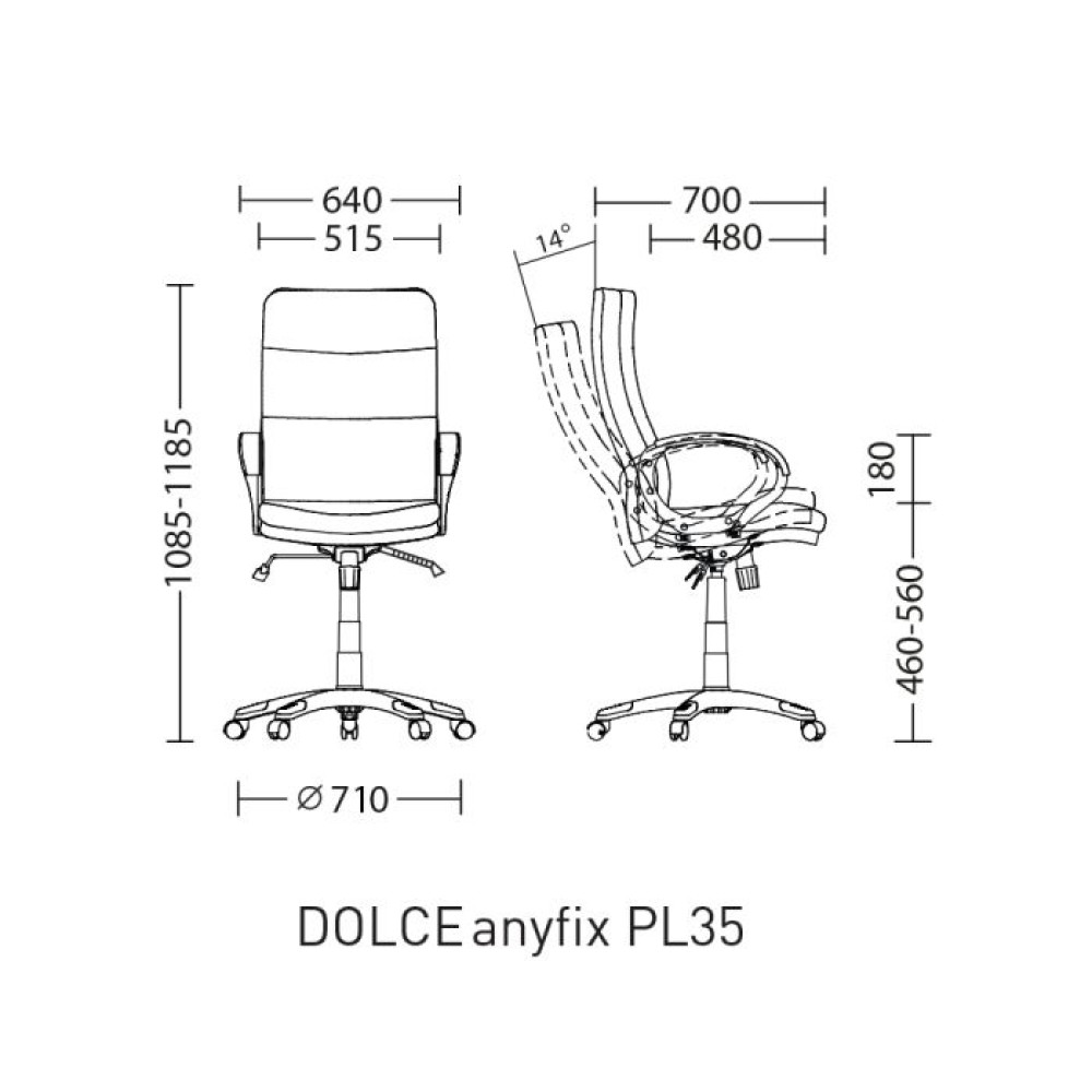 Офісне крісло DOLCE Anyfix PL35 Nowy Styl