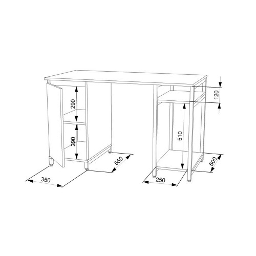 Стол письменный FlashNika Loft СКЛ-3 140