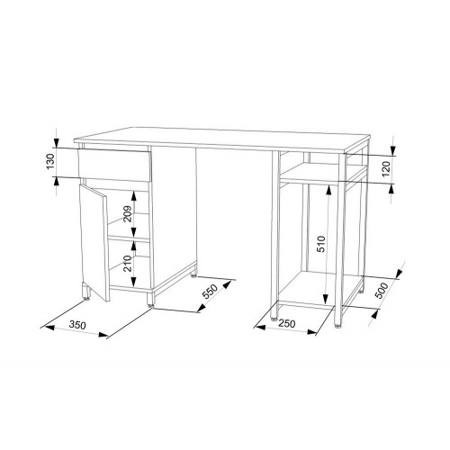 Стол письменный FlashNika Loft СКЛ-5 150