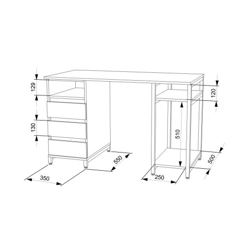 Стол письменный FlashNika Loft СКЛ-6 140