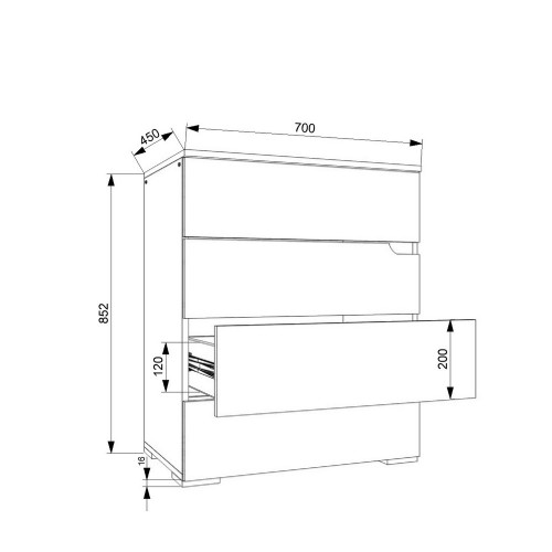 Комод Trend 700 FlashNika