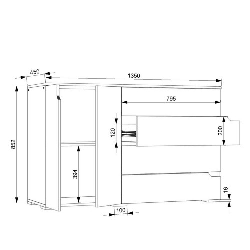 Комод Trend 1350 FlashNika