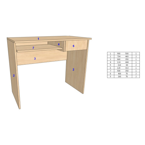 Компьютерный стол FlashNika Микс 14