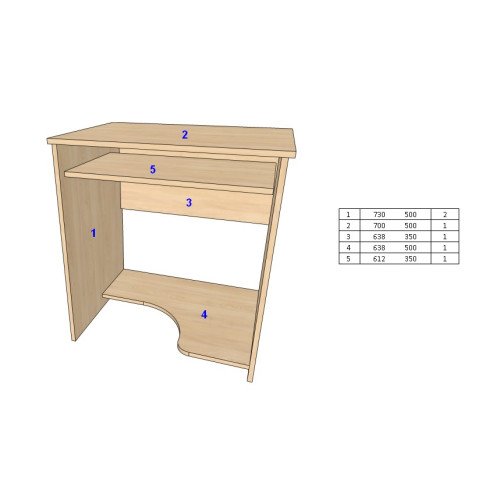 Компьютерный стол FlashNika Микс 35