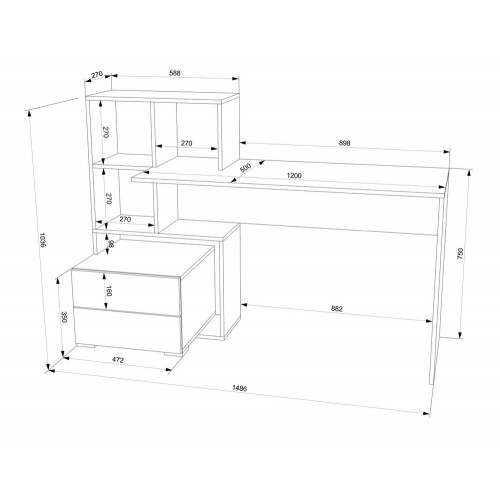 Компьютерный стол FlashNika LEGA 48
