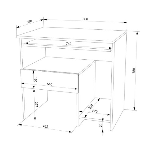 Компьютерный стол FlashNika Микс 25