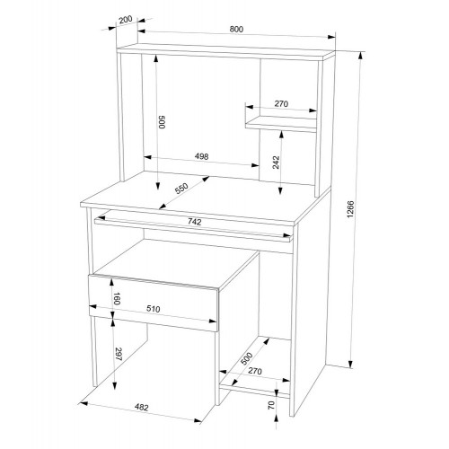 Компьютерный стол FlashNika Микс 26
