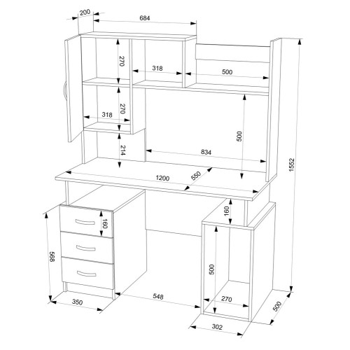 Компьютерный стол FlashNika Микс 36