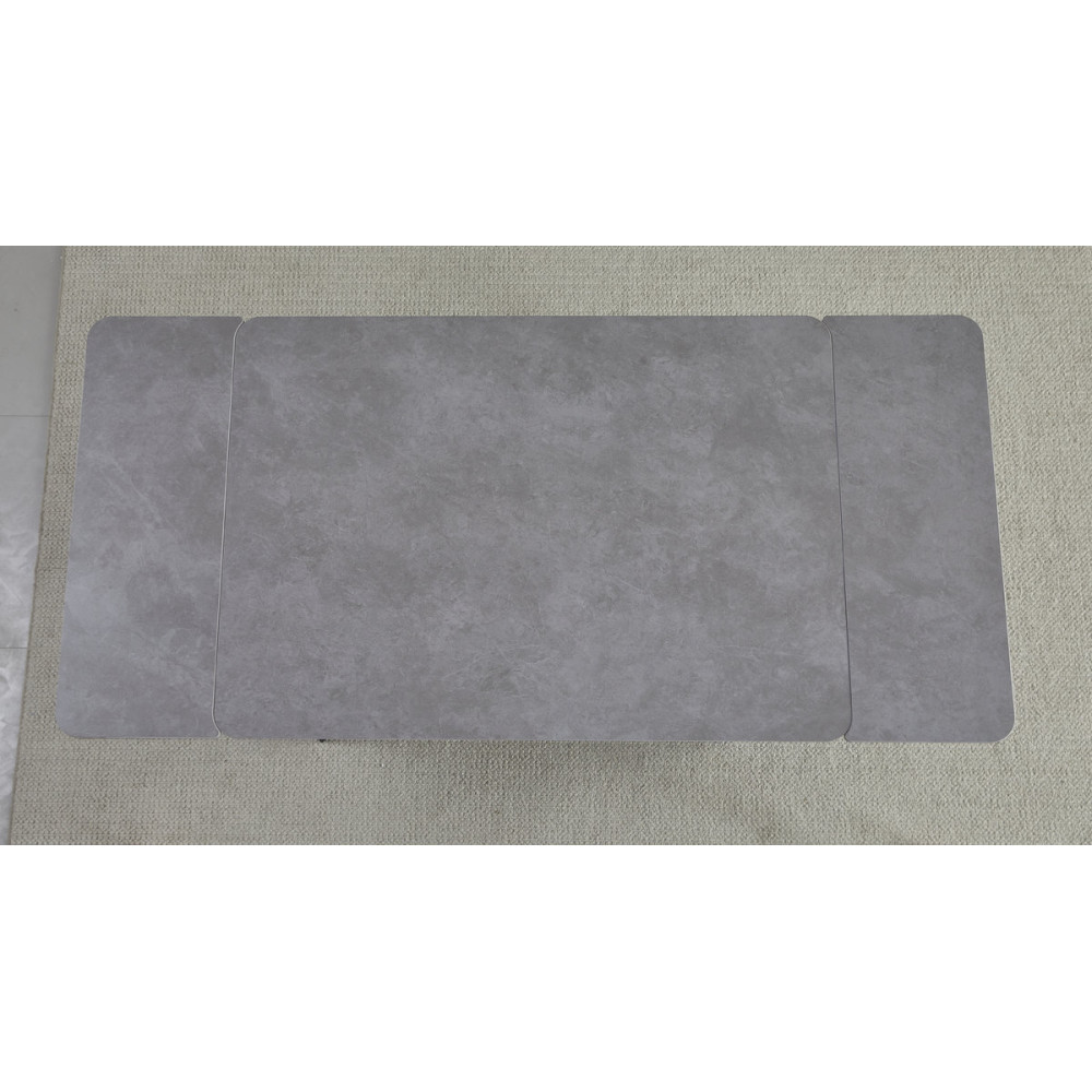Стіл MADRID CERAMIC 120(180)*85 grigio latte matt/чорний каркас