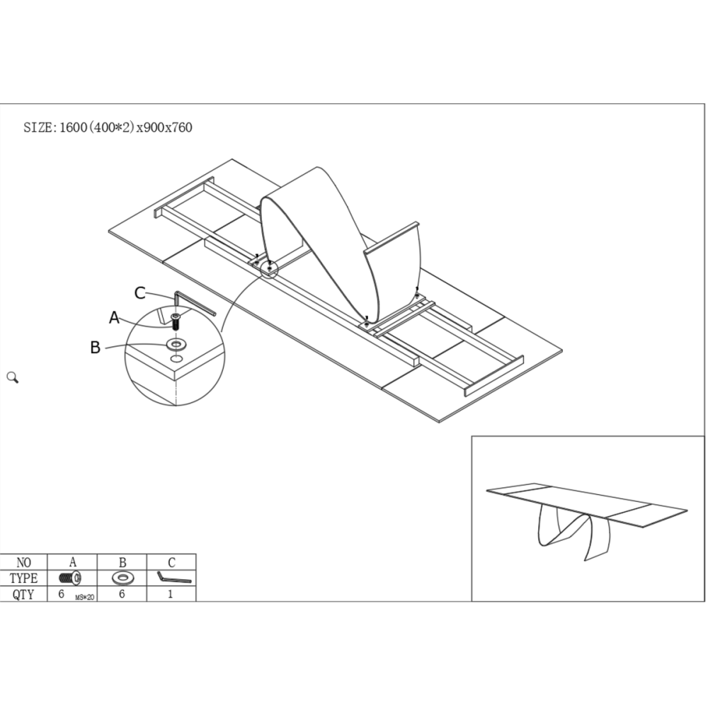 Стіл JULIAN CERAMIC 160(240)*90 сірий мат/чорний