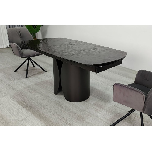 Стіл EDGAR 160(240)*90 бронзовий/коричневий