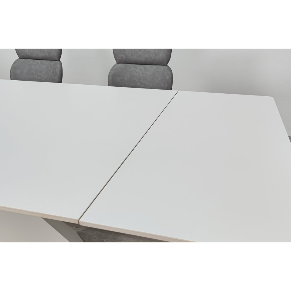 Стіл LAURA CERAMIC 160(240)*90 білий мат/білий