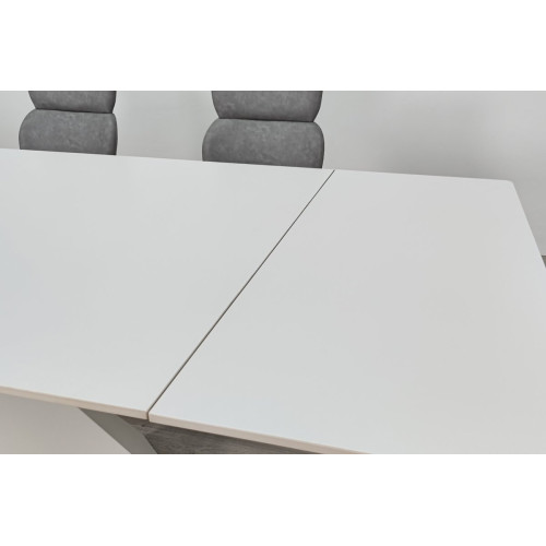 Стіл LAURA CERAMIC 160(240)*90 білий мат/білий