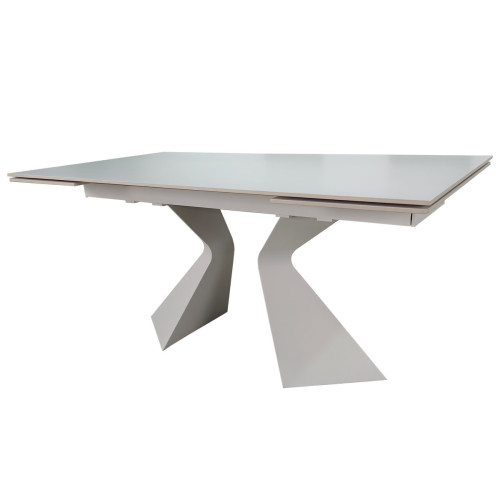 Стіл LAURA CERAMIC 160(240)*90 білий мат/білий