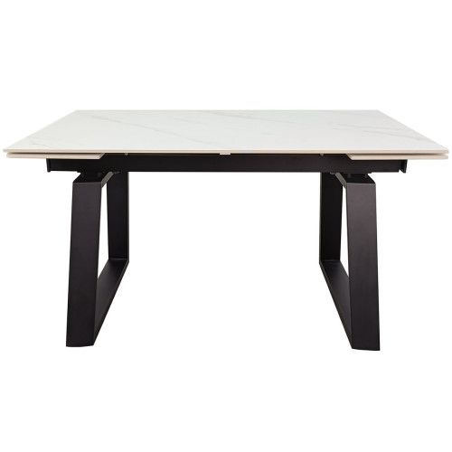 Стіл BERNARD CERAMIC 140(200)*90 білий мат/чорний