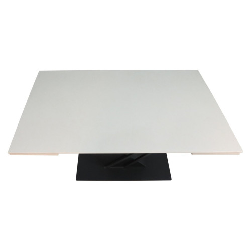 Стіл FERNANDO CERAMIC 140(200)*90 бежевий/чорний