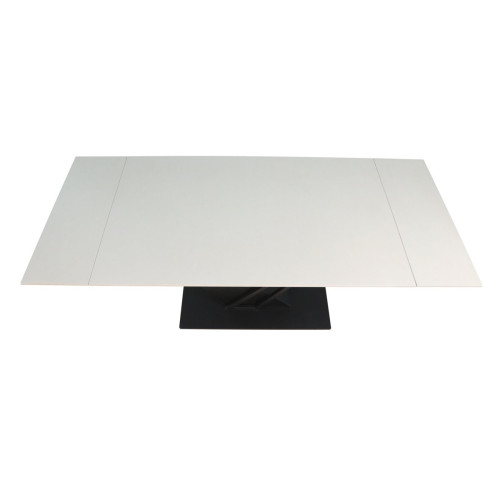 Стіл FERNANDO CERAMIC 140(200)*90 бежевий/чорний