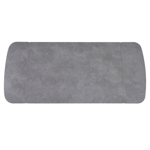 Стіл DUBLIN CERAMIC 120(180)*80 світло-сірий/чорний каркас