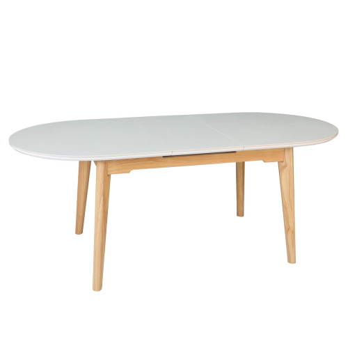 Стіл ALBERTO CERAMIC 160(200)*90 бежевий мат/дерево