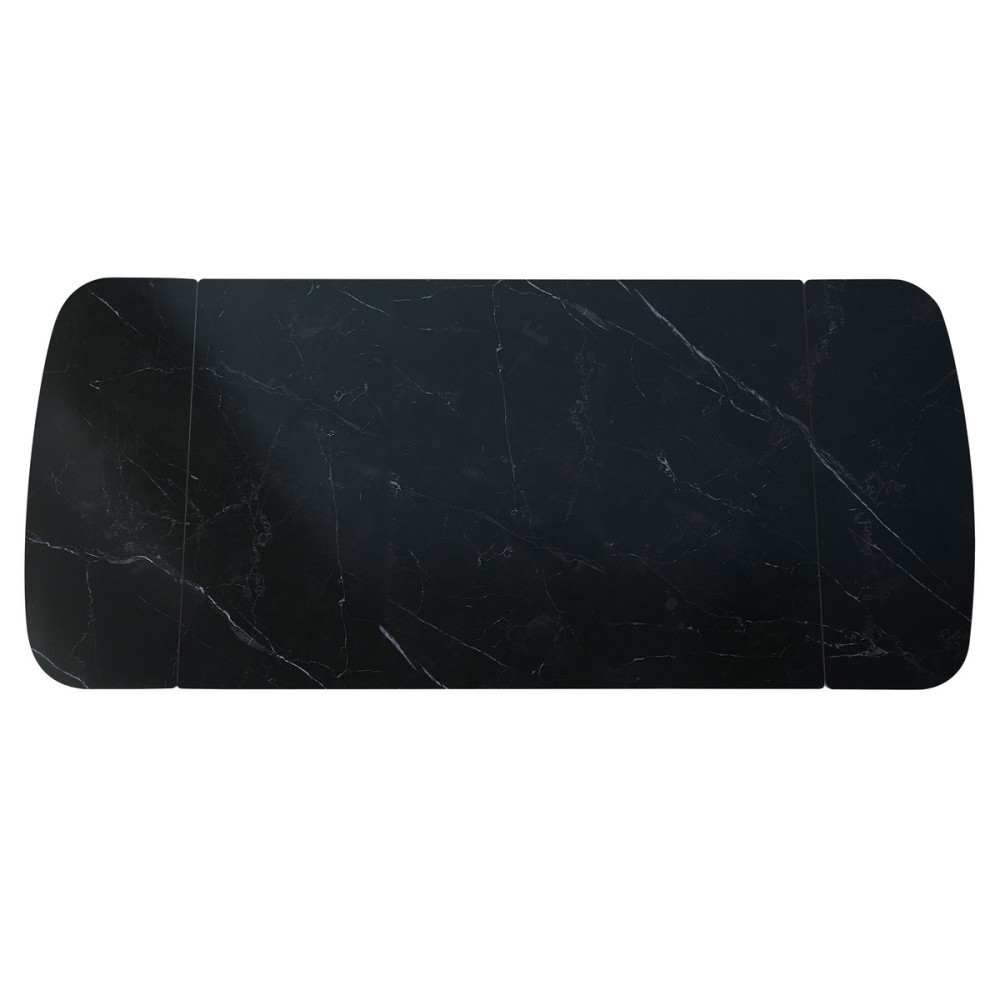 Стіл DUBLIN CERAMIC 120(180)*80 чорний мат/чорний каркас