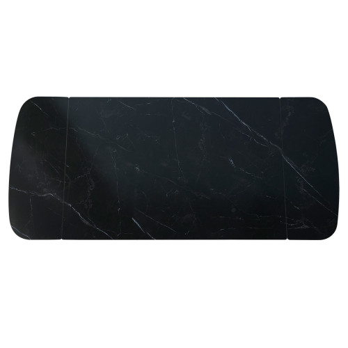 Стіл DUBLIN CERAMIC 120(180)*80 чорний мат/чорний каркас