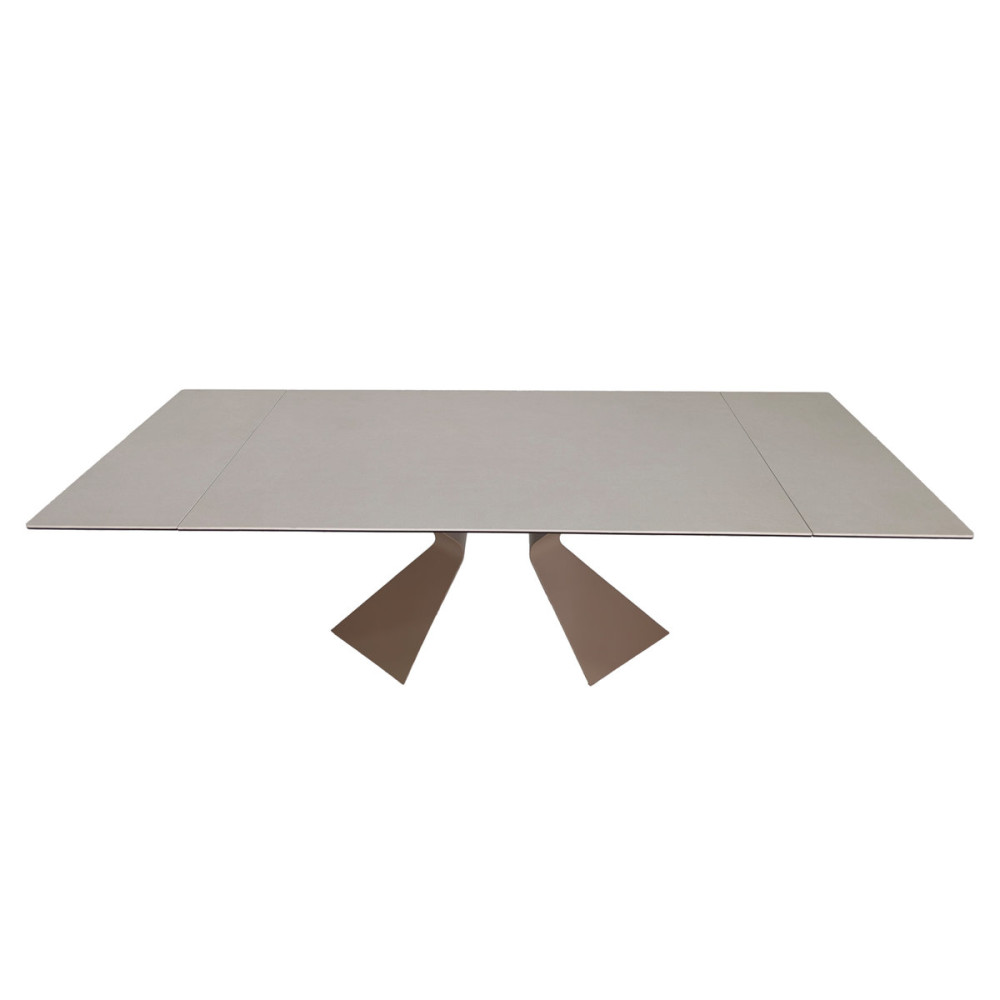 Стіл LAURA CERAMIC 160(240)*90 бежевий мат/бежевий