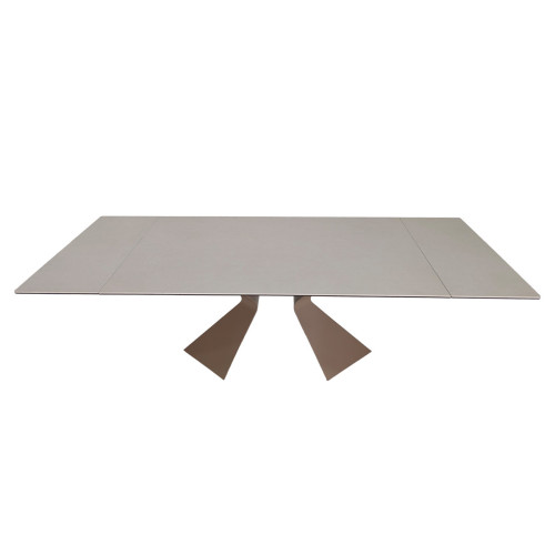 Стіл LAURA CERAMIC 160(240)*90 бежевий мат/бежевий