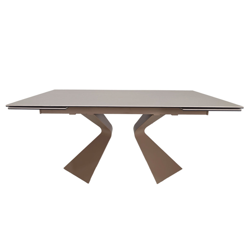 Стіл LAURA CERAMIC 160(240)*90 бежевий мат/бежевий