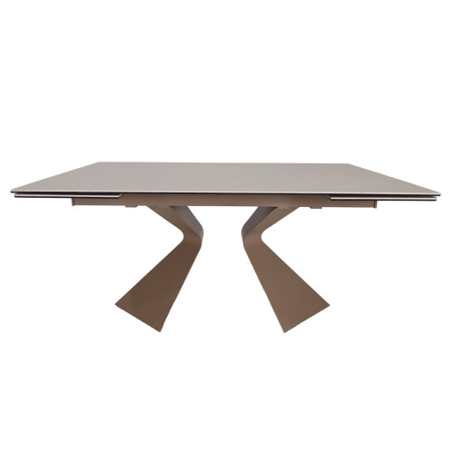 Стіл LAURA CERAMIC 160(240)*90 бежевий мат/бежевий