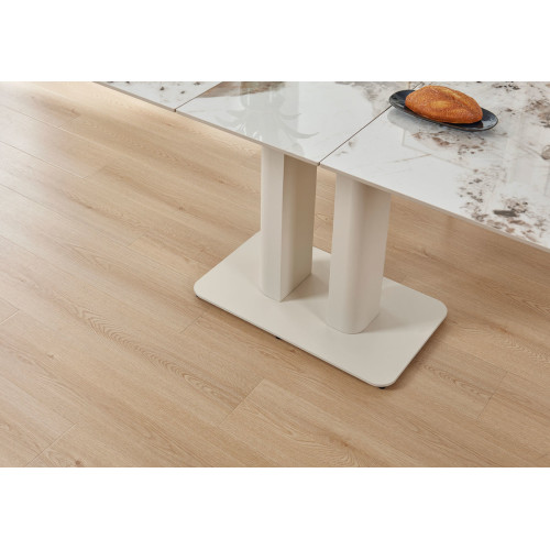 Стіл ROTTERDAM CERAMIC 120(160)*75 білий глянець/кашемір