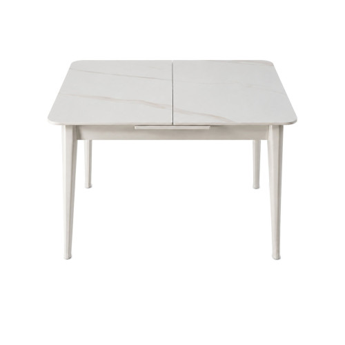 Стіл TALLINN CERAMIC 90(120)*70 білий глянець/кашемір