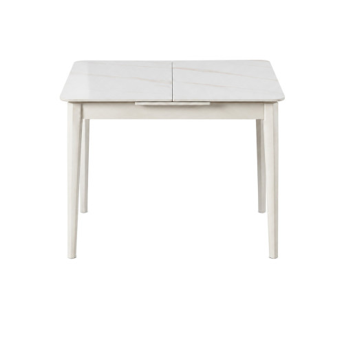 Стіл TALLINN CERAMIC 90(120)*70 білий глянець/кашемір