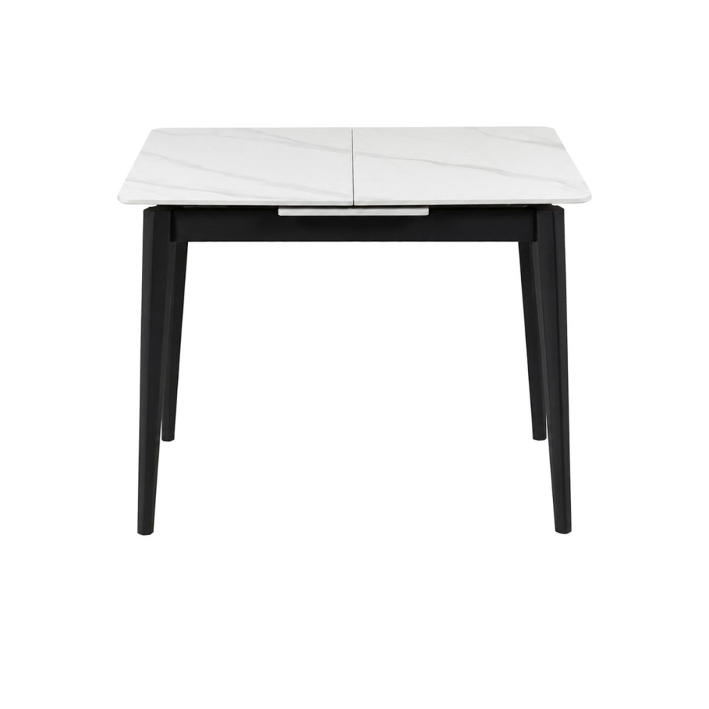 Стіл TALLINN CERAMIC 90(120)*70 білий/чорний каркас