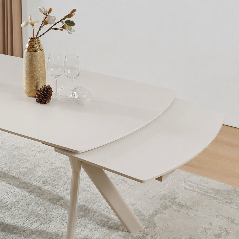 Стіл NOREEN CERAMIC 140(200)*80 білий/кашемір
