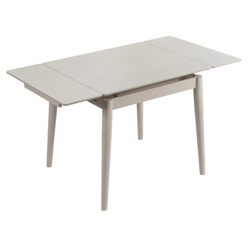 Стіл AVENTO CERAMIC 80(130)*80 білий/кашемір