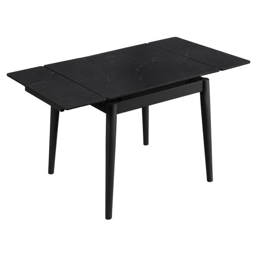 Стіл AVENTO CERAMIC 80(130)*80 чорний/чорний