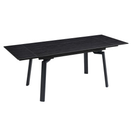 Стіл BELFORD CERAMIC 140(200)*80 чорний горіх/чорний