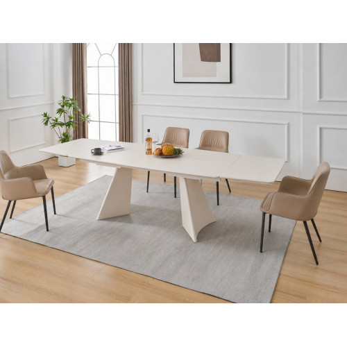 Стіл BRIXTON CERAMIC 160(240)*90 світло-сірий/кашемір