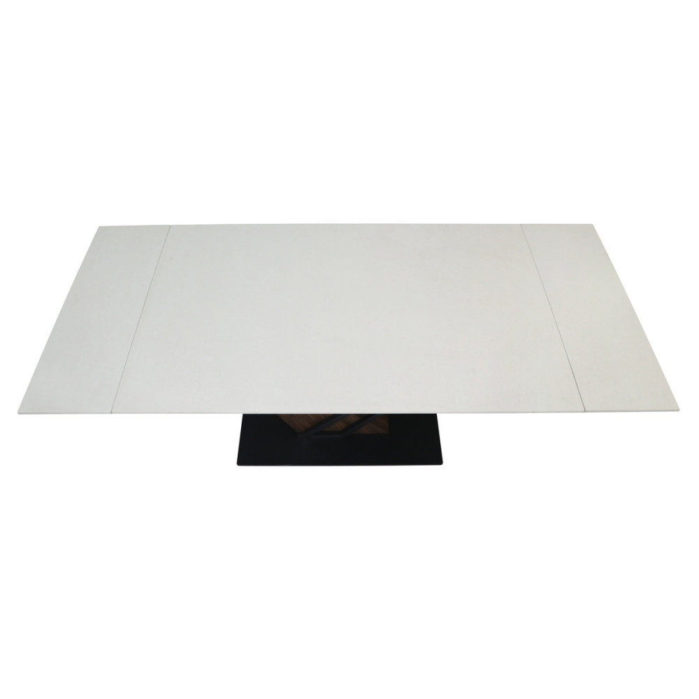 Стіл FERNANDO CERAMIC 160(220)*90 бежевий мат/темний горіх
