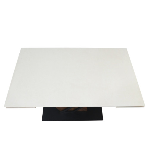 Стіл FERNANDO CERAMIC 160(220)*90 бежевий мат/темний горіх