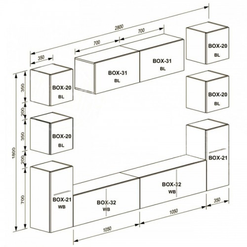 Вітальня Miromark BOX F1