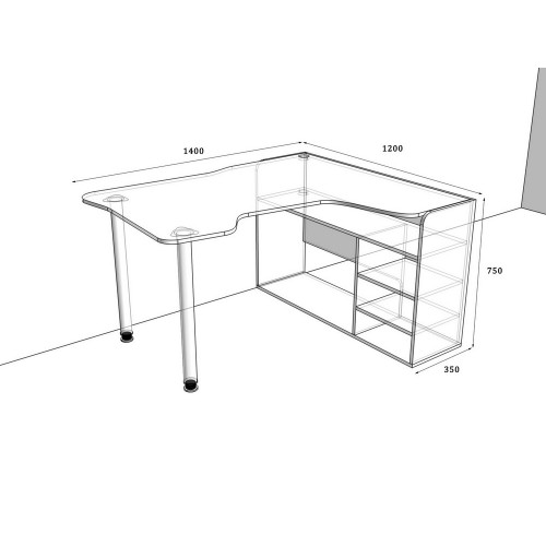 Кутовий геймерський стіл Comfy-Home Kano