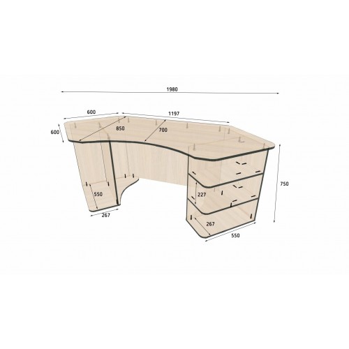 Геймерский стол Comfy-Home Karbid
