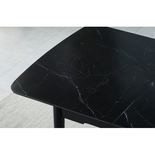 Стіл Berlin Ceramic 140(180)x80 чорний мат Signal-k