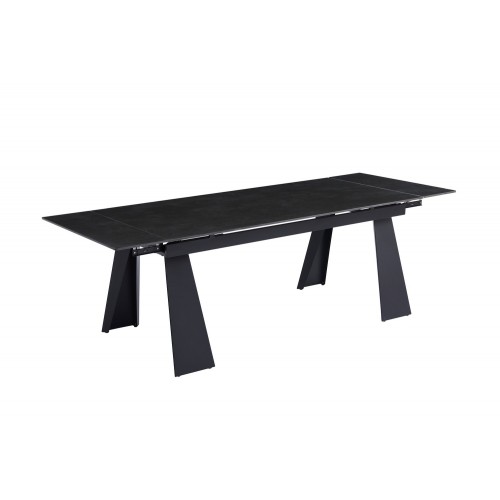 Стіл Arnold Ceramic 180(240)x90 Wic dark grey мат/чорний каркас Signal-k
