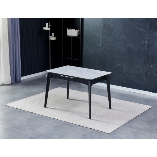 Стіл Berlin Ceramic 111(140)x75 білий глянець Signal-k